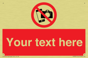 Custom No filming or photography